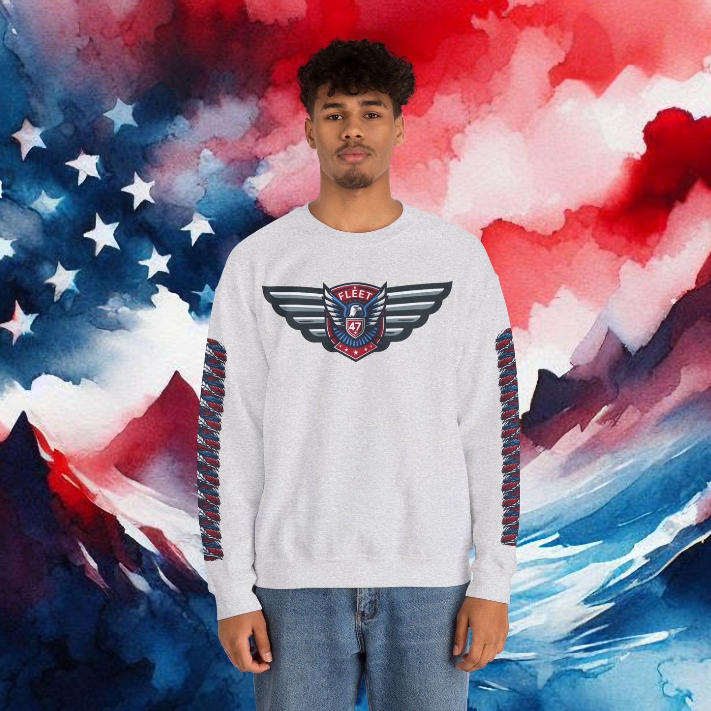 Fleet 47 Wings Unisex Heavy Blend™ Crewneck Sweatshirt