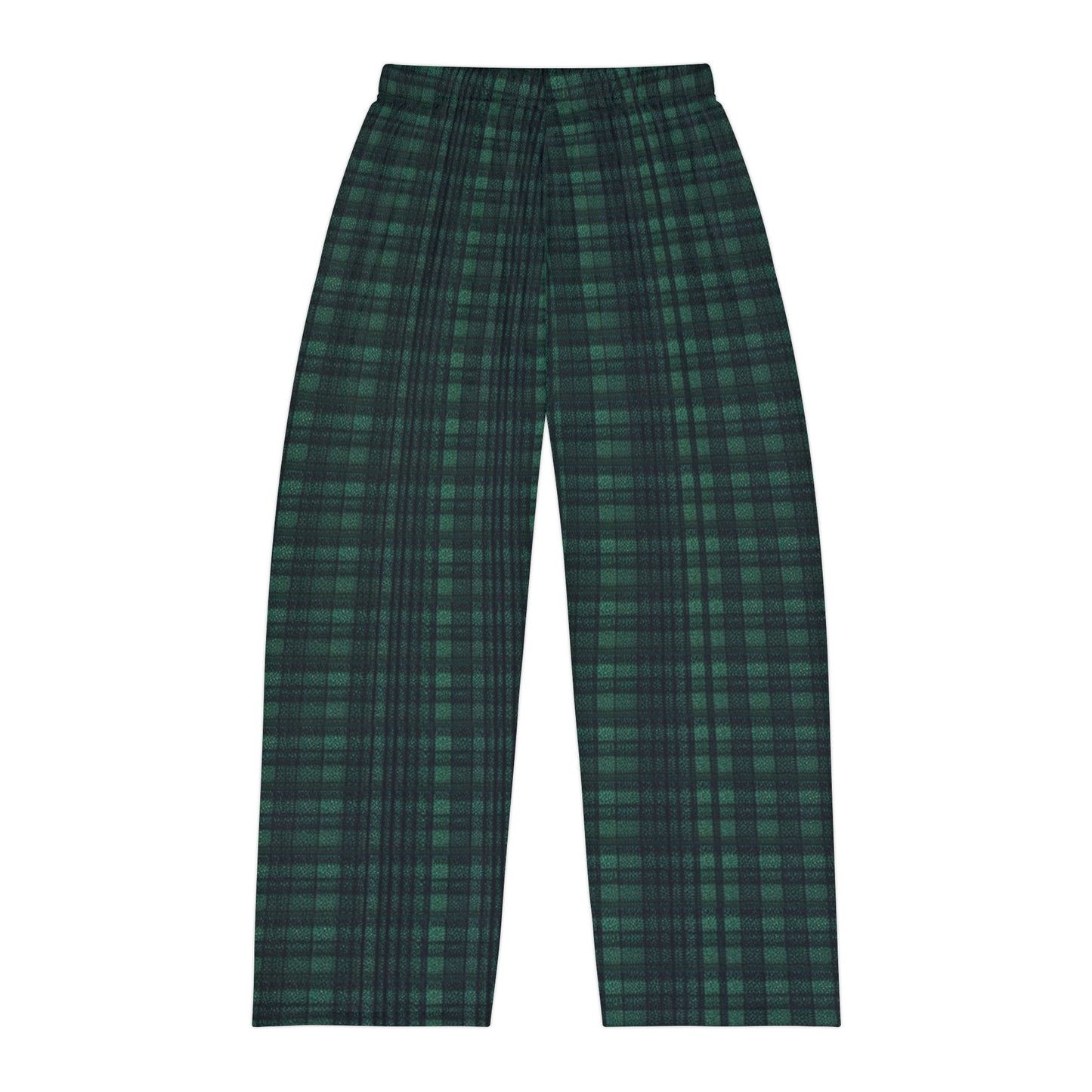 Men's Pajama Pants - Merry Christmas Green Plaid Fleet 47