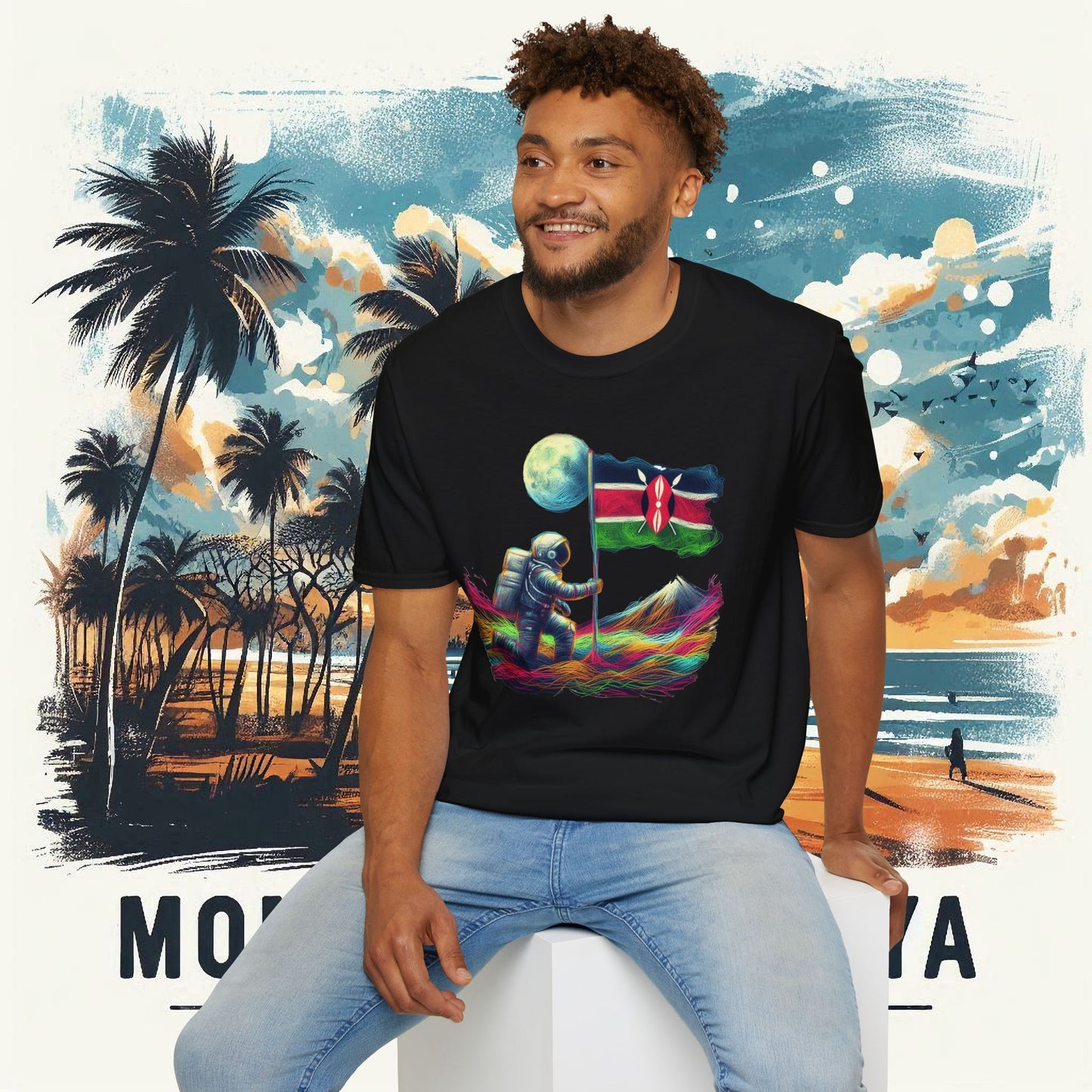 Space Age Kenya Unisex Softstyle T-Shirt
