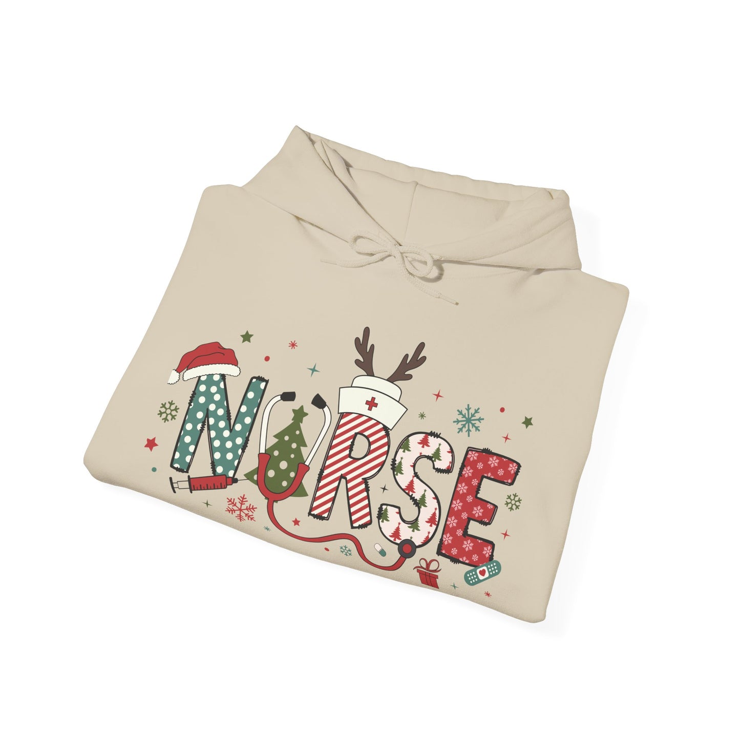 Christmas Nurse Unisex Heavy Blend™ Hooded Sweatshirt