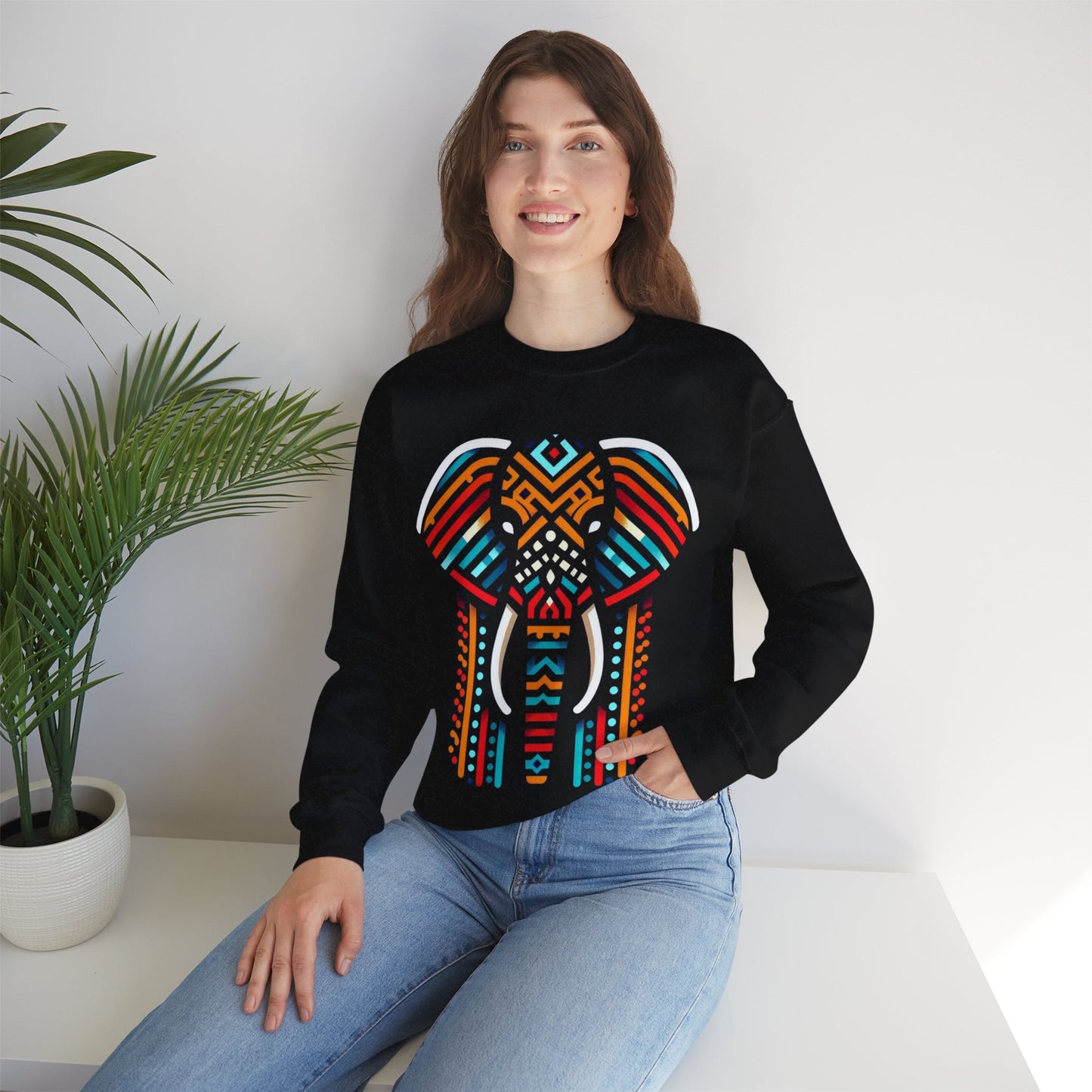 Elephant Sweatshirt Unisex Heavy Blend™ Crewneck Sweatshirt
