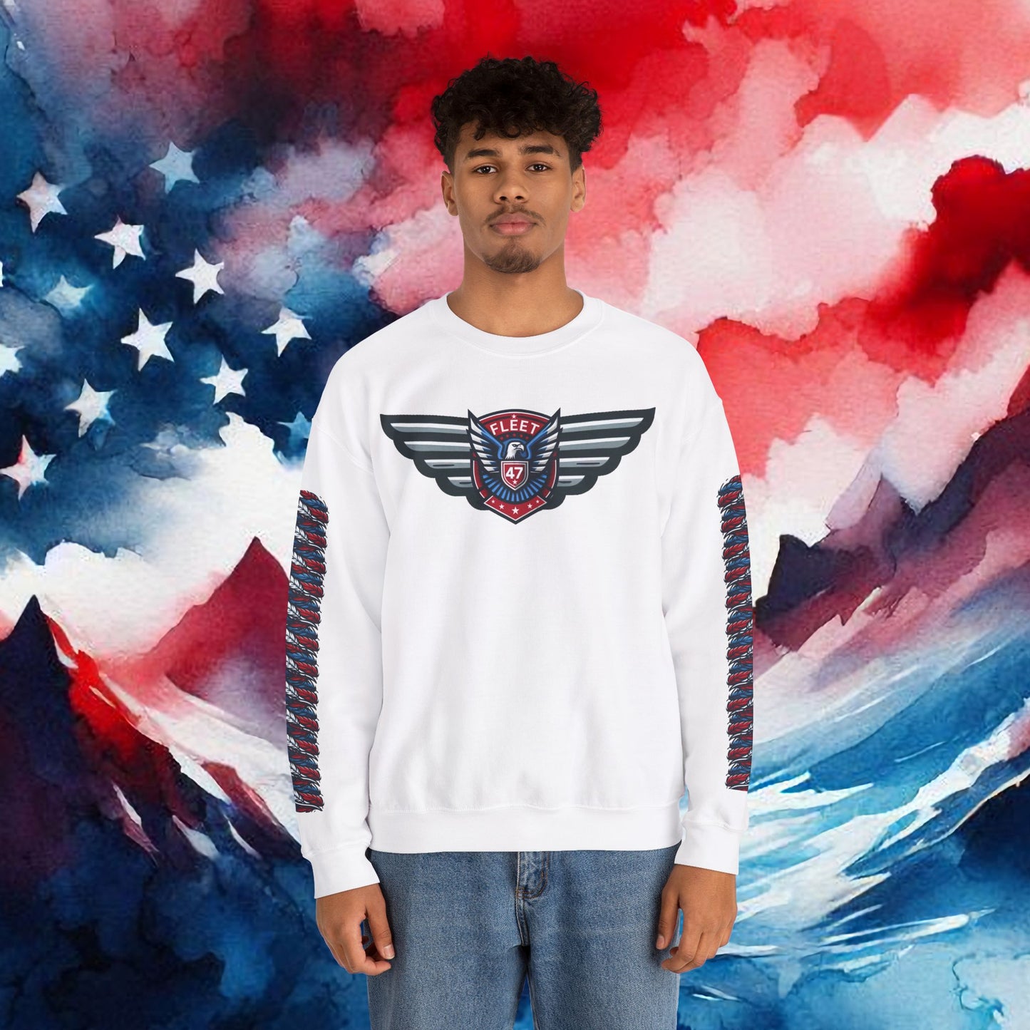 Fleet 47 Wings Unisex Heavy Blend™ Crewneck Sweatshirt