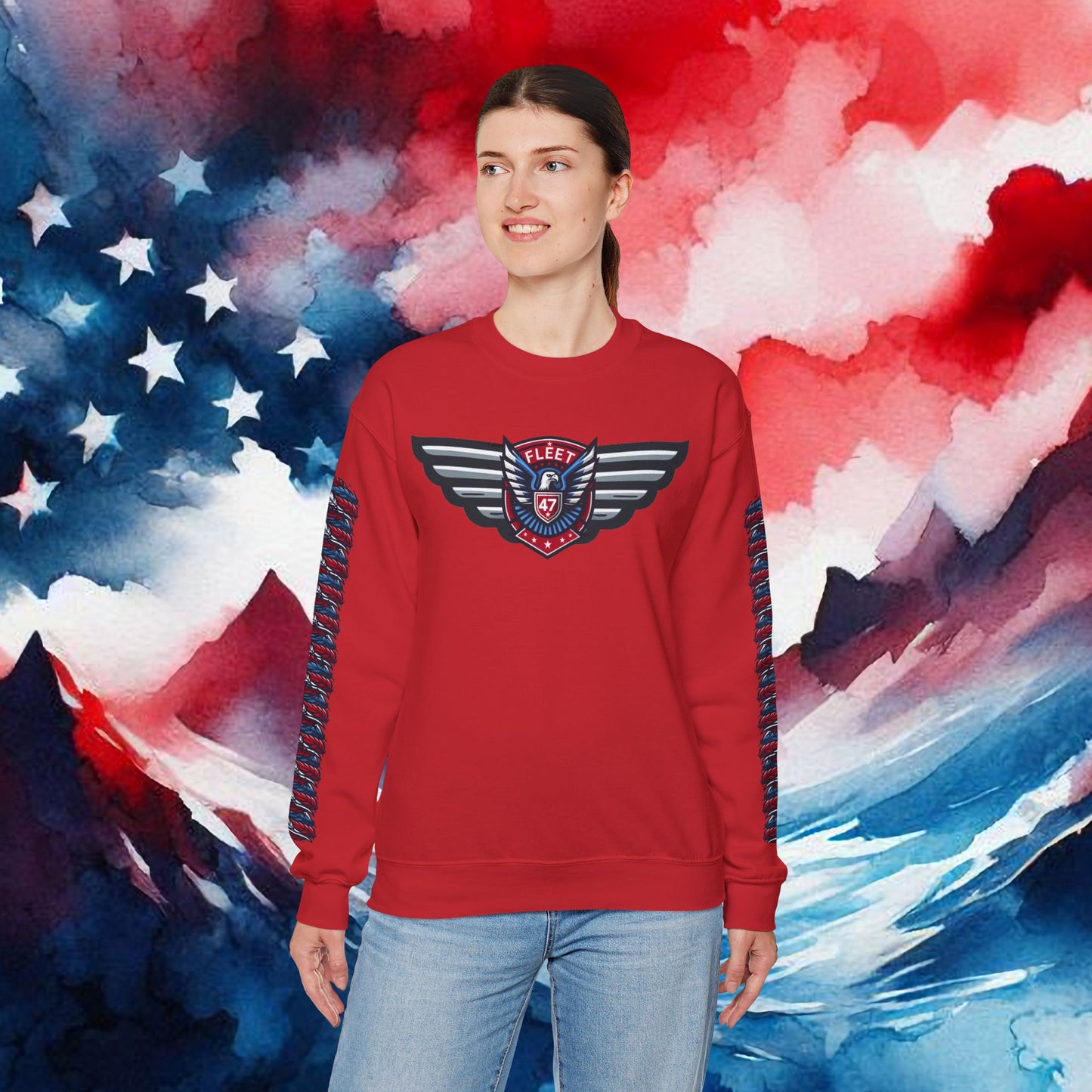 Fleet 47 Wings Unisex Heavy Blend™ Crewneck Sweatshirt