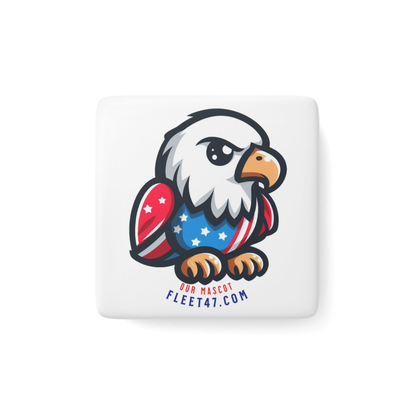 Fleet47 Mascot Porcelain Magnet, Square