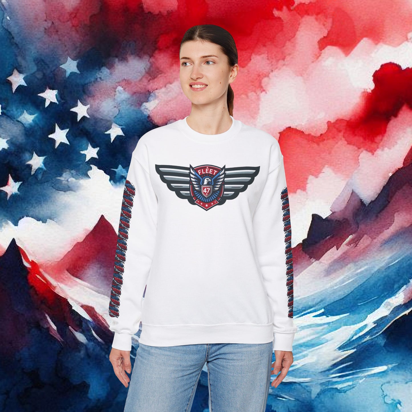 Fleet 47 Wings Unisex Heavy Blend™ Crewneck Sweatshirt