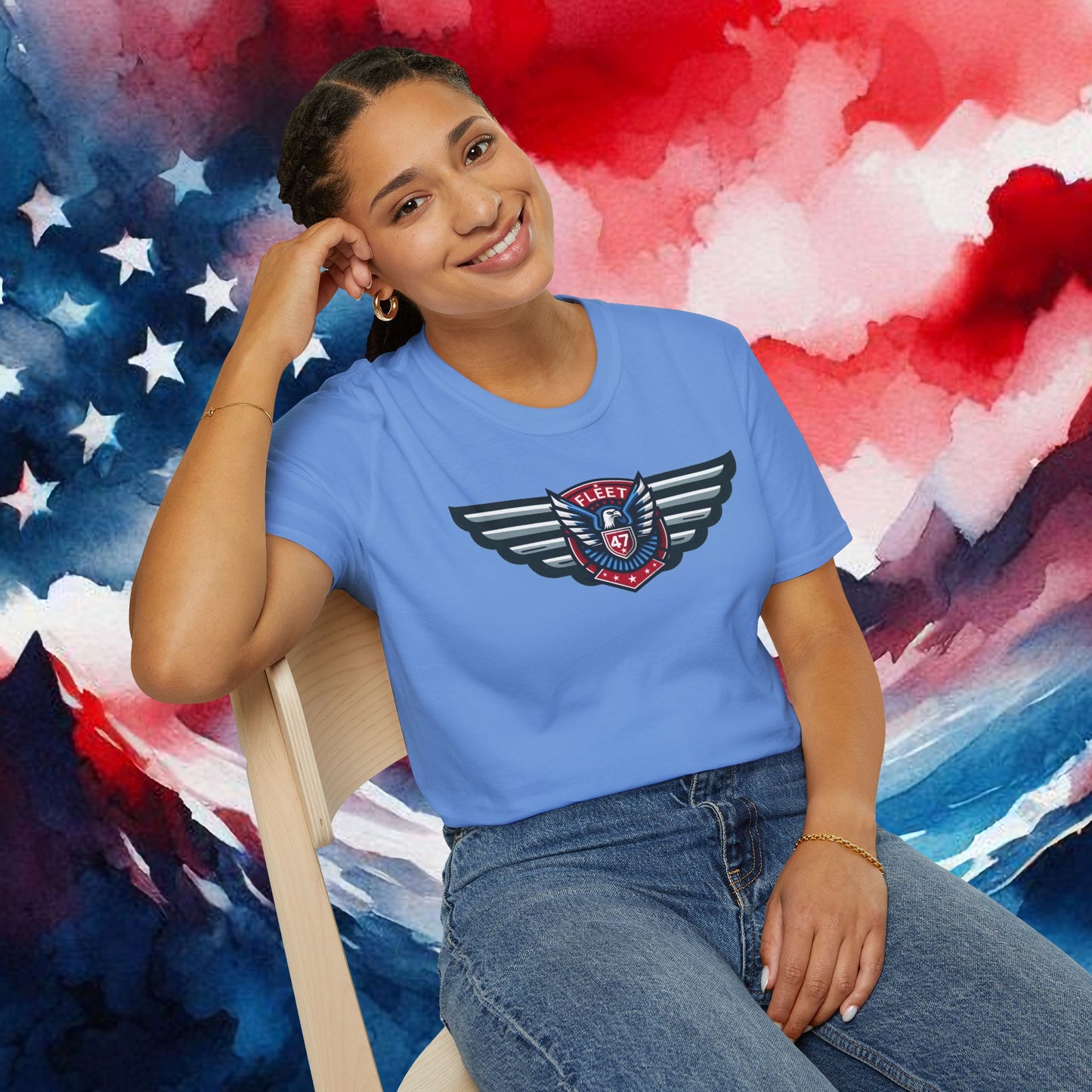 Fleet 47 Wings Tee     Unisex Softstyle T-Shirt