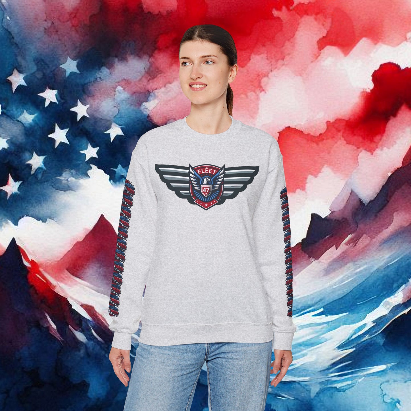 Fleet 47 Wings Unisex Heavy Blend™ Crewneck Sweatshirt